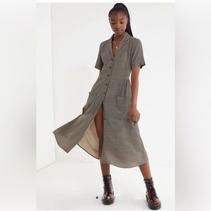 UO Button-Down Midi Shirt Dress